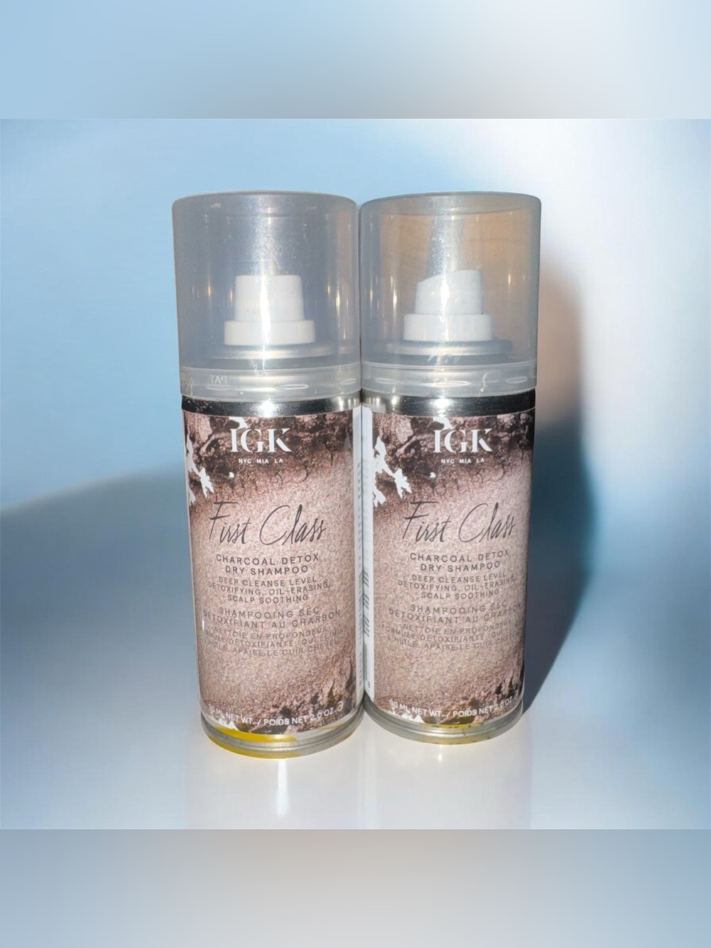 2x IGK - First Class Charcoal Detox Dry Shampoo